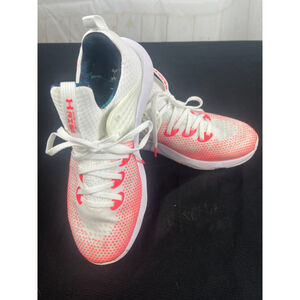 Women's Under Armour HOVR Rise Lace Up Training Shoes Size 9.5 Peach White EUC